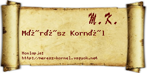 Mérész Kornél névjegykártya