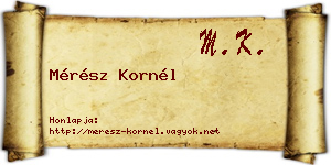 Mérész Kornél névjegykártya